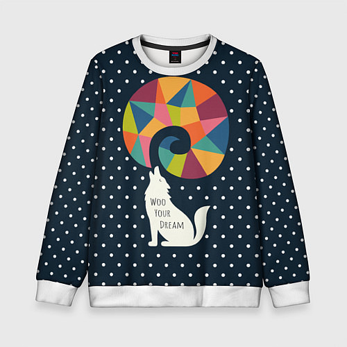 Детский свитшот Woo Your Dream / 3D-Белый – фото 1