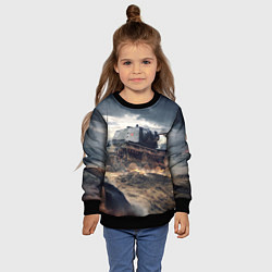 Свитшот детский Танк, цвет: 3D-черный — фото 2