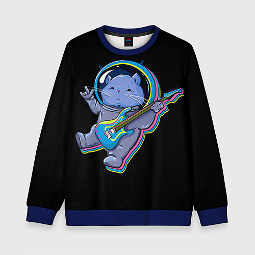 Детский свитшот Космокот / 3D-Синий – фото 1