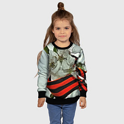 Свитшот детский Георгиевская лента, цвет: 3D-черный — фото 2