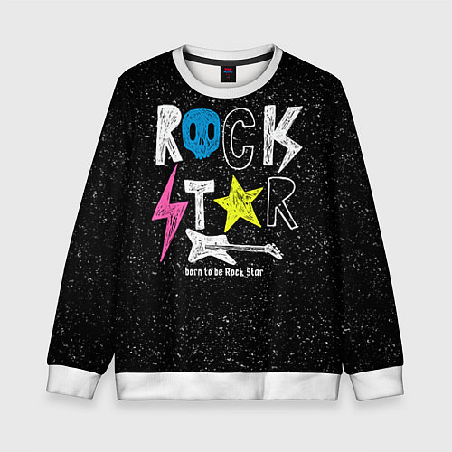 Детский свитшот Rock Star / 3D-Белый – фото 1