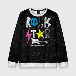 Свитшот детский Rock Star, цвет: 3D-белый