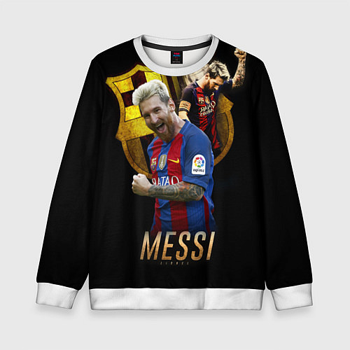 Детский свитшот Messi Star / 3D-Белый – фото 1