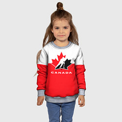 Свитшот детский Canada Team, цвет: 3D-меланж — фото 2