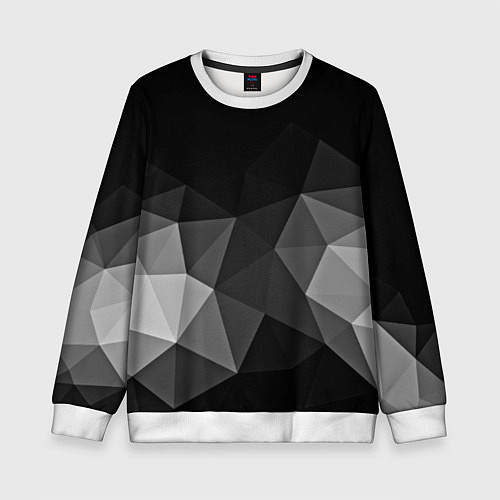 Детский свитшот Abstract gray / 3D-Белый – фото 1