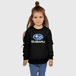 Свитшот детский Subaru - emblem, цвет: 3D-черный — фото 2