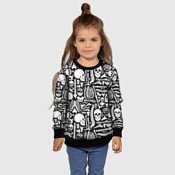 Свитшот детский Кости, цвет: 3D-черный — фото 2