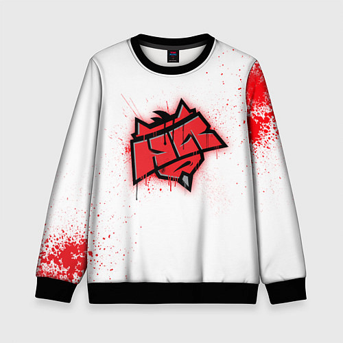 Детский свитшот HellRaisers: White collection / 3D-Черный – фото 1