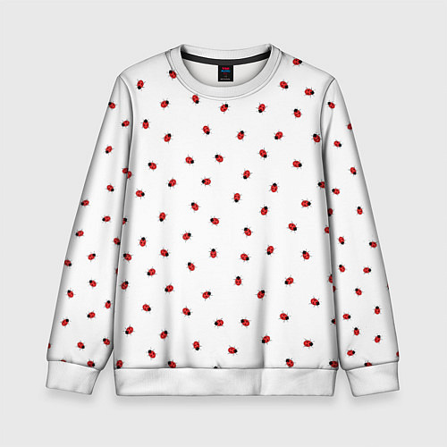 Детский свитшот Божьи коровки / 3D-Белый – фото 1
