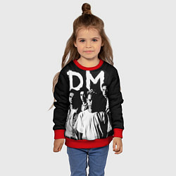 Свитшот детский Depeche mode: black, цвет: 3D-красный — фото 2