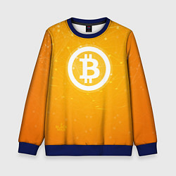Свитшот детский Bitcoin Orange, цвет: 3D-синий