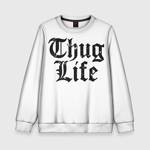 Детский свитшот Thug Life / 3D-Белый – фото 1