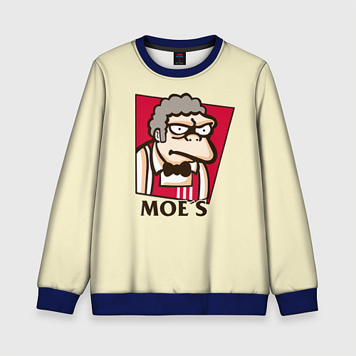 Детский свитшот Moe's KFC / 3D-Синий – фото 1