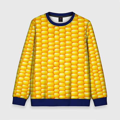 Детский свитшот Сладкая вареная кукуруза / 3D-Синий – фото 1