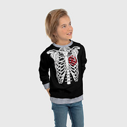 Свитшот детский Кукрыниксы: Скелет, цвет: 3D-меланж — фото 2