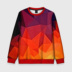 Свитшот детский Geometric, цвет: 3D-красный