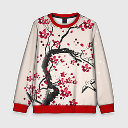 Свитшот детский Сакура, цвет: 3D-красный