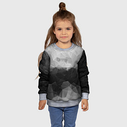 Свитшот детский Polygon gray, цвет: 3D-меланж — фото 2