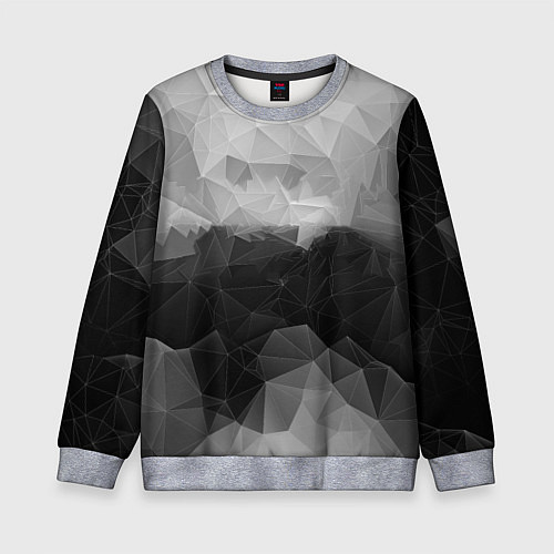 Детский свитшот Polygon gray / 3D-Меланж – фото 1