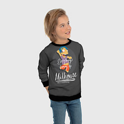 Свитшот детский Milhouse, цвет: 3D-черный — фото 2