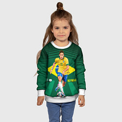 Свитшот детский Neymar Brazilian, цвет: 3D-белый — фото 2