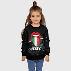 Свитшот детский Italy, цвет: 3D-черный — фото 2