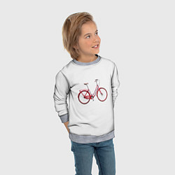 Свитшот детский Велосипед, цвет: 3D-меланж — фото 2