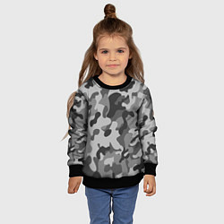 Свитшот детский Ночной Камуфляж 1, цвет: 3D-черный — фото 2