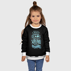 Свитшот детский Слова песни грEvanescence, цвет: 3D-белый — фото 2