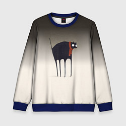 Свитшот детский Первый снег, цвет: 3D-синий