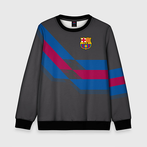 Детский свитшот Barcelona FC: Dark style / 3D-Черный – фото 1