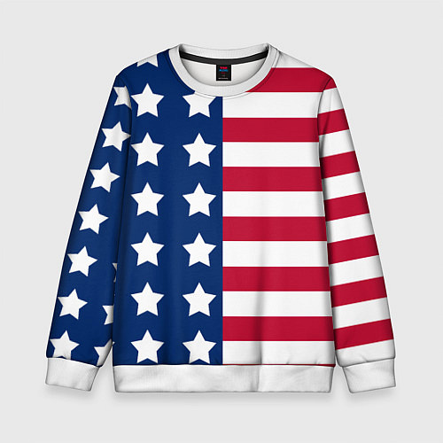 Детский свитшот USA Flag / 3D-Белый – фото 1