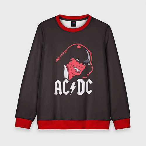 Детский свитшот AC/DC Devil / 3D-Красный – фото 1