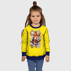 Свитшот детский Tiger Art, цвет: 3D-синий — фото 2