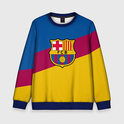 Детский свитшот FC Barcelona 2018 Colors / 3D-Синий – фото 1