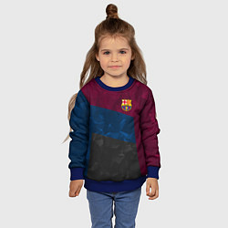 Свитшот детский FC Barcelona: Dark polygons, цвет: 3D-синий — фото 2