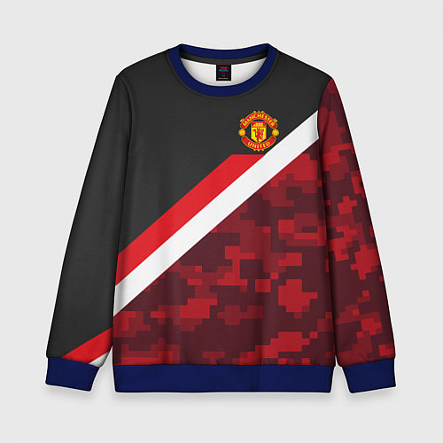 Детский свитшот Man UTD FC: Sport Camo / 3D-Синий – фото 1