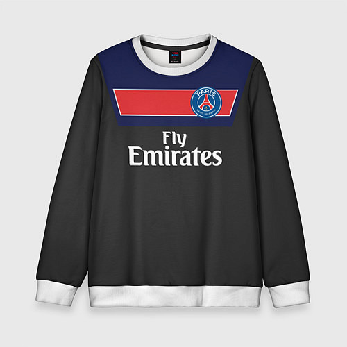 Детский свитшот FC PSG: Fly Emirates / 3D-Белый – фото 1