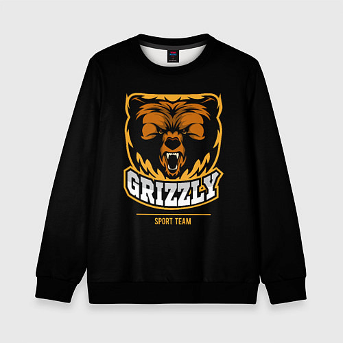 Детский свитшот GTIZZLY(sport team) / 3D-Черный – фото 1