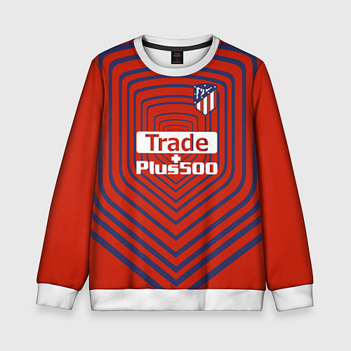 Детский свитшот Atletico Madrid: Red Original / 3D-Белый – фото 1