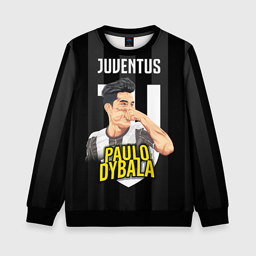 Детский свитшот FC Juventus: Paulo Dybala / 3D-Черный – фото 1