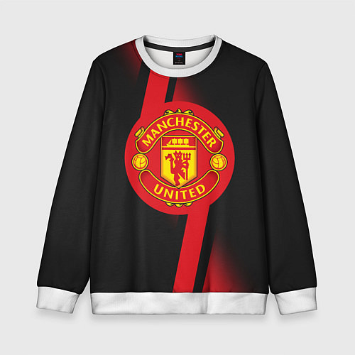 Детский свитшот FC Manchester United: Storm / 3D-Белый – фото 1