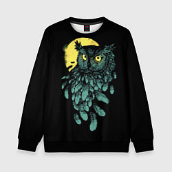 Детский свитшот Филин - светящиеся глаза
