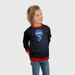 Свитшот детский NASA: Hello World, цвет: 3D-красный — фото 2