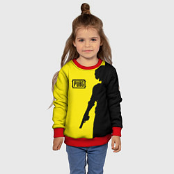 Свитшот детский PUBG: Yellow Shadow, цвет: 3D-красный — фото 2