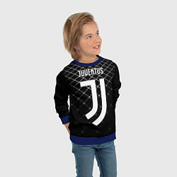 Свитшот детский FC Juventus: Black Lines, цвет: 3D-синий — фото 2
