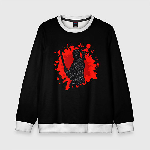 Детский свитшот Японский самурай / 3D-Белый – фото 1