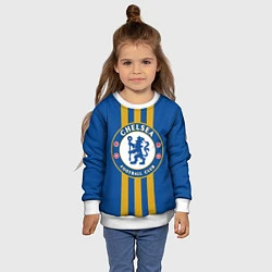 Свитшот детский FC Chelsea: Gold Lines, цвет: 3D-белый — фото 2