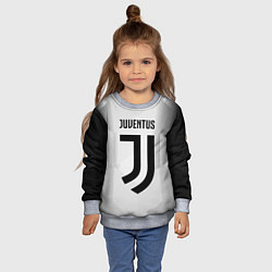 Свитшот детский FC Juventus: Silver Original, цвет: 3D-меланж — фото 2