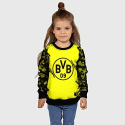 Свитшот детский FC Borussia Dortmund: Yellow & Black, цвет: 3D-черный — фото 2